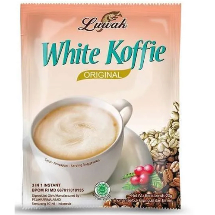 

Kopi LUWAK WHITE KOFFIE 20gr