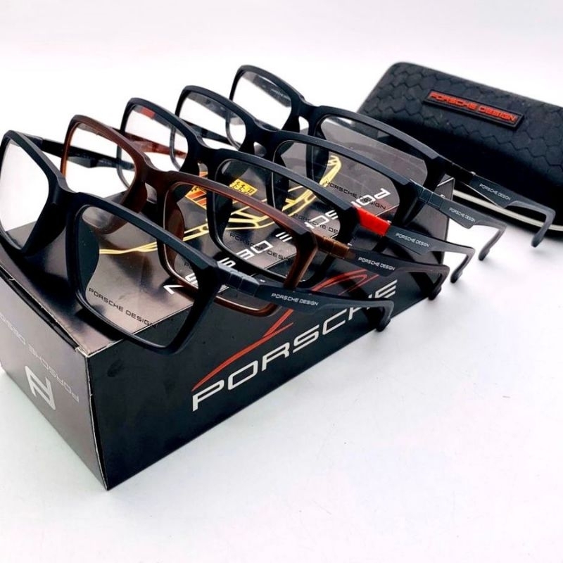 frame kacamata pria wanita kotak sporty porsche design P8369 grade original
