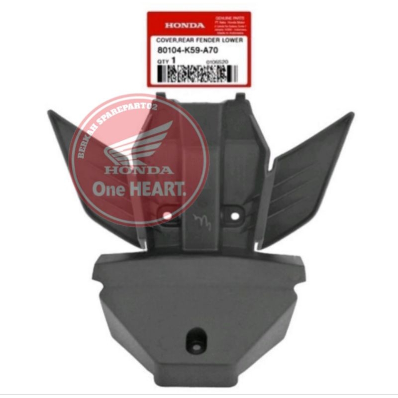 80104-K59-A70 Cover rear fender lower cover tutup spakbor belakang bagian bawah Vario 125 150 Vario 