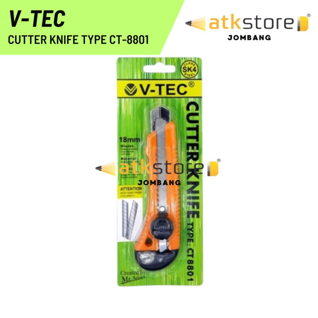 

V-TEC Cutter Knife TYPE CT-8801 / Cuter Pisau Cutter Pisau Karter / Karter Besar