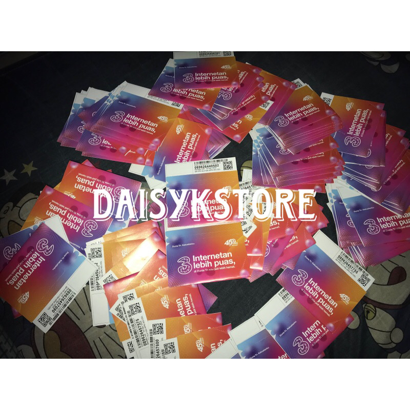 KARTU PERDANA TRI/3 TANPA KUOTA RANDOM SIAP PAKAI SIAP REGISTRASI