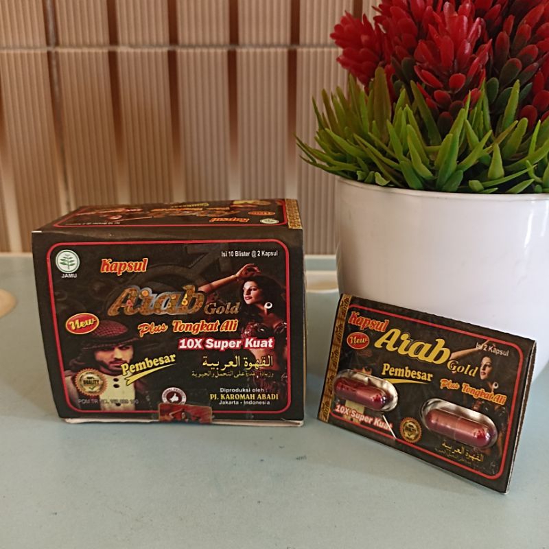 OBAT KUAT OBAT TAHAN LAMA KAPSUL ARAB GOLD (1 BOX ISI 10 SACHET) STAMINA PLUS PRIA DEWASA VITALITAS 