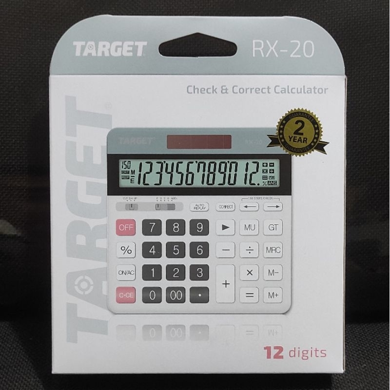 

Kalkulator 12 Digit Target RX 20 Putih ORI Mirip Casio DH 20