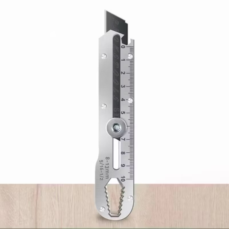 

GB (9 IN 1) Pisau cutter stainless 9in1 pisau pemotong seni baja penggaris tools