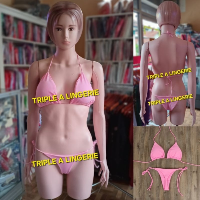 Sexy Lingerie Bikini Renang Bra Set Pakaian Dalam Wanita TA105 Pink