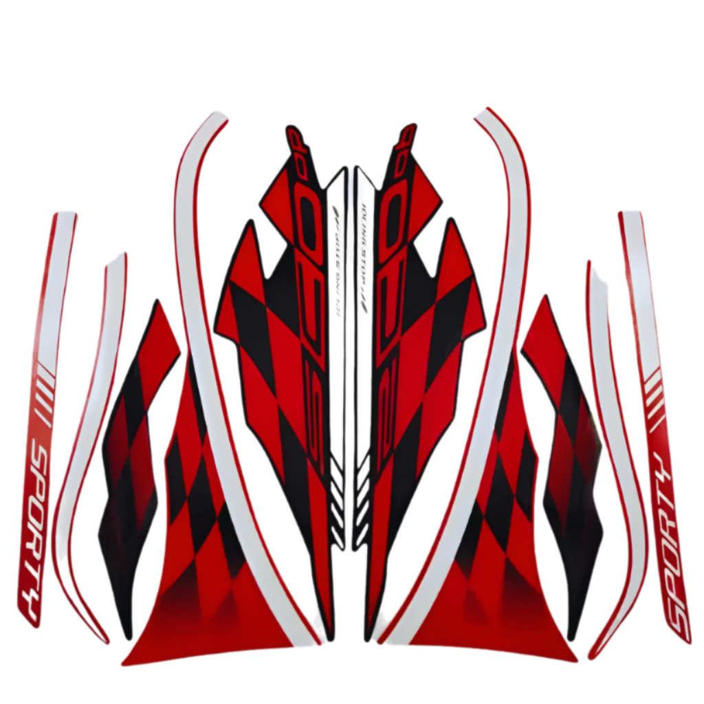 Stiker Striping Scoopy Sporty 2018 Merah Putih List Stiker Scoopy Sporty 2018 Terbaik