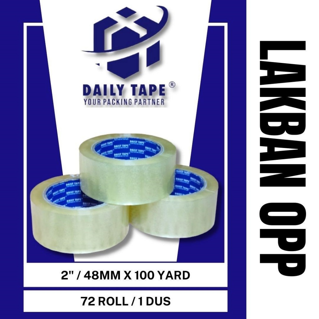 

DAILY TAPE LAKBAN BENING 2 inch (48 mm X 100 yard) KUAT DAN TAHAN LAMA