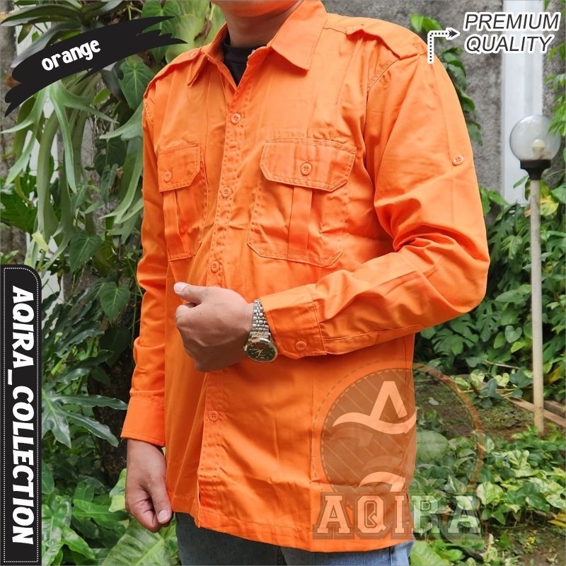 kemeja polos kemeja lapangan bahan premium