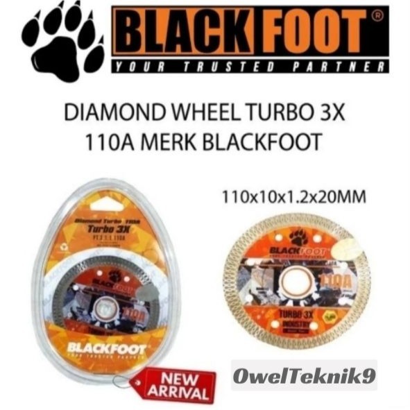 OwelTeknik9 - Diamond Wheel Turbo 110A BLACKFOOT/Mata Pisau Potong Keramik Beton,Granite,marmer,batu