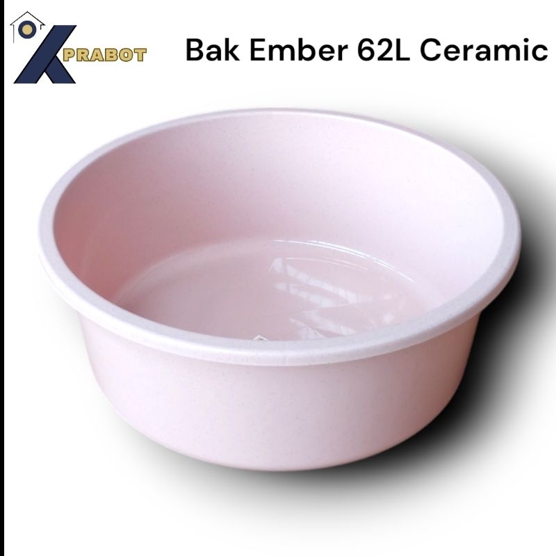 Safebuy99 Bak Ember Bulat Jumbo 62 Liter Ceramic - Kprabot / Bak Usa 27 / Bak Ikan / Ember Ikan /