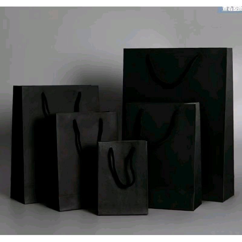 

S (S49) PAPER BAG POLOS WARNA HITAM DAN COKLAT/PAPERBAG SOUVENIR