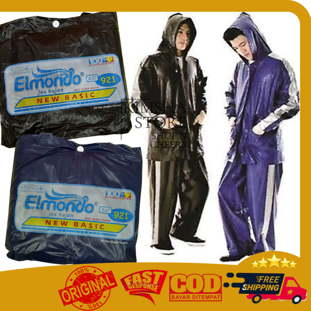 Jas Hujan Elmondo EJC 921 Setelan Dewasa New Basic Mantel Ujan Raincoat Waterproof Elmondo New Basic