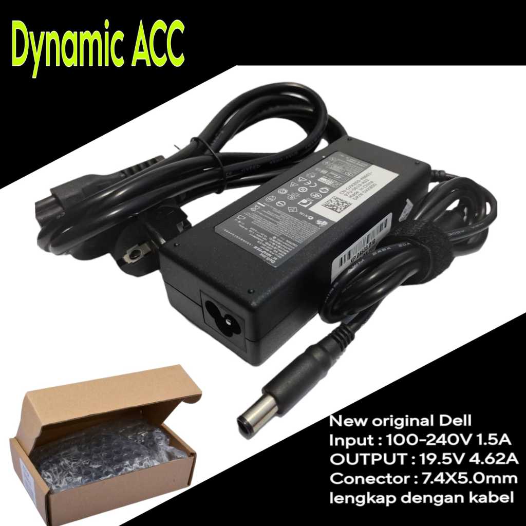 Charger Laptop Dell E6410 E6420 E6430 E6320 D410 D420 D400 D630 D610 N4010 19.5V 4.62A Original