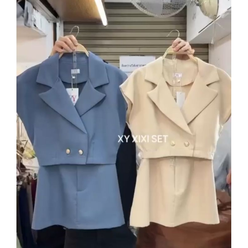 Craine XY 01 One Set  Kekinian Wanita Setelan Wanita Baju Bangkok Wanita Baju Import Setelan Wanita 