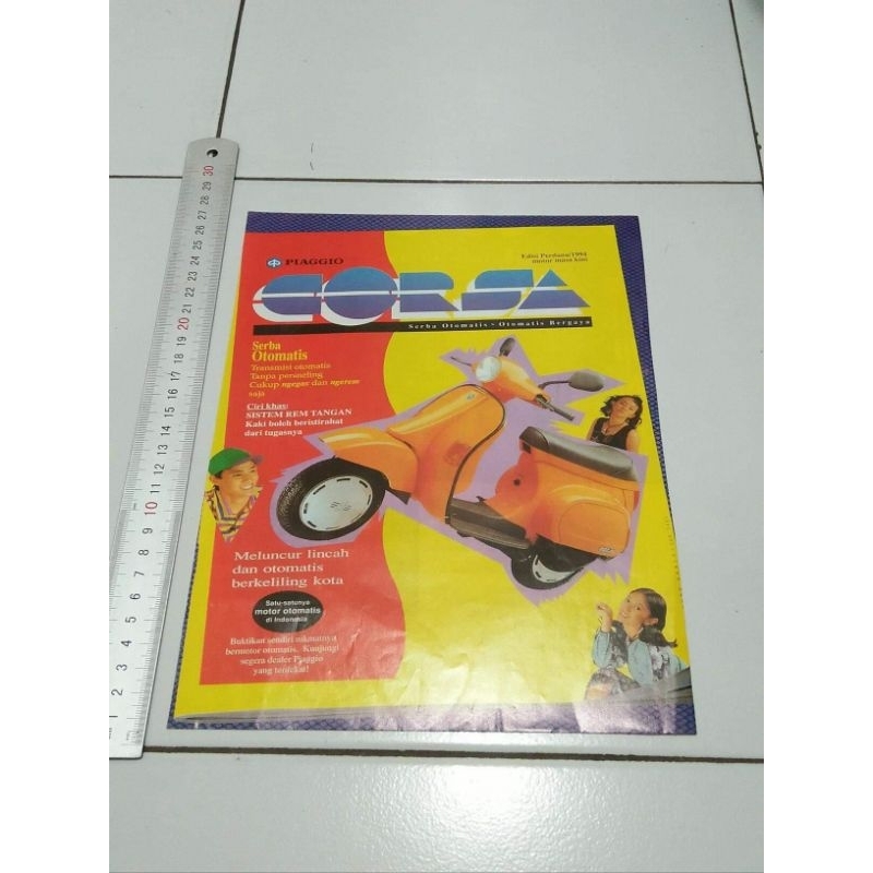 Iklan jadul piaggio corsa vespa matic tahun 90an original iklan majalah pajangan klasik antik