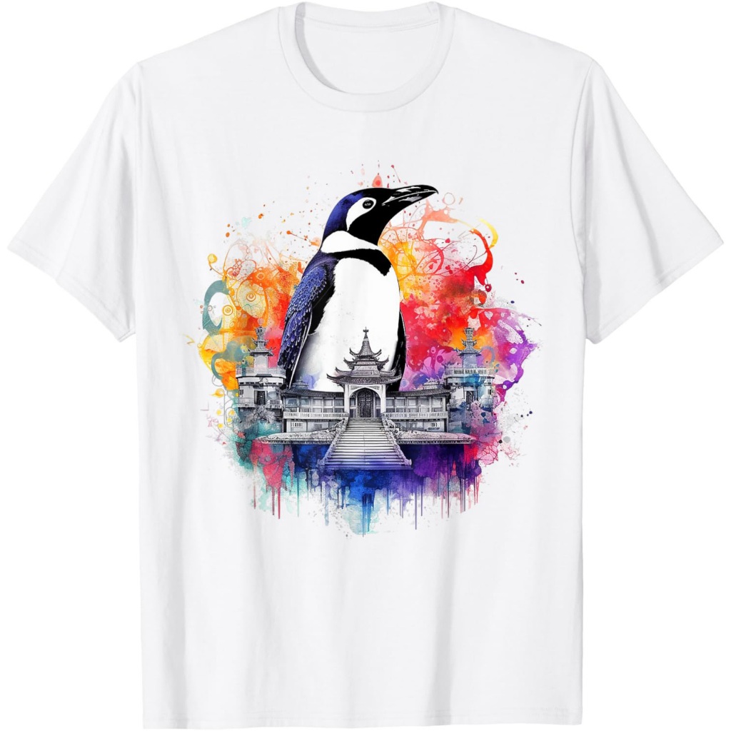 Karya Seni Arsitektur Penguin _ Kaos Motif Hewan Penguin