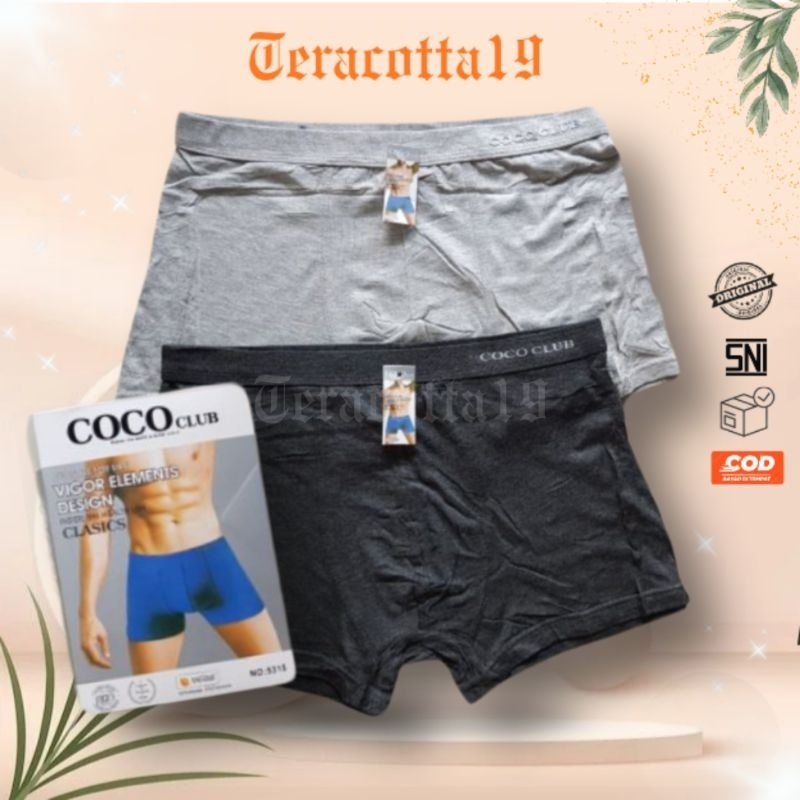 TERACOTTA19 - Celana dalam boxer pria COCOCLUB 5315 [ 2 PCS ]