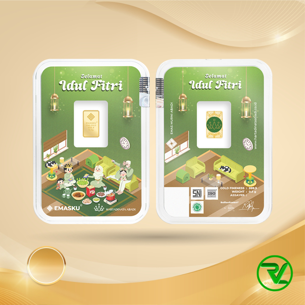RVL LOGAM MULIA EMASKU HARTADINATA IDUL FITRI SERIES 0.5GR & 1GR