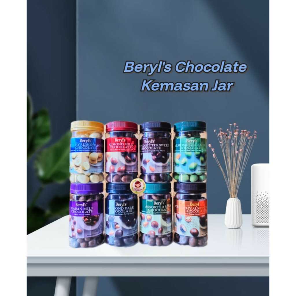 

.Coklat Import I Beryl's jar 450 gr Cokelat Malaysia Classic Tiramisu Almond Green Tea Milk White Choco ( ds bgr )