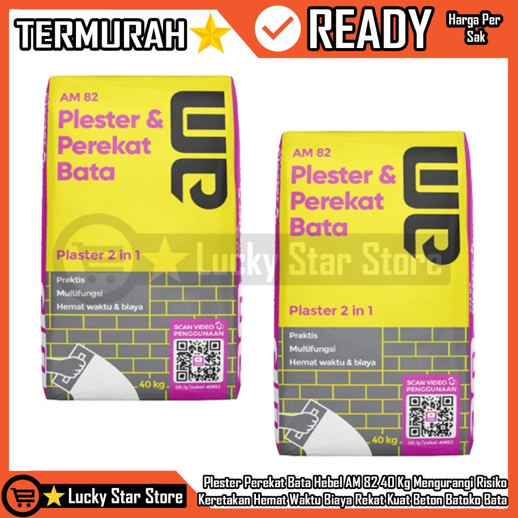AM 82 40 Kg Plester Perekat Bata Hebel Mengurangi Risiko Keretakan Hemat Waktu Biaya Rekat Kuat Beto