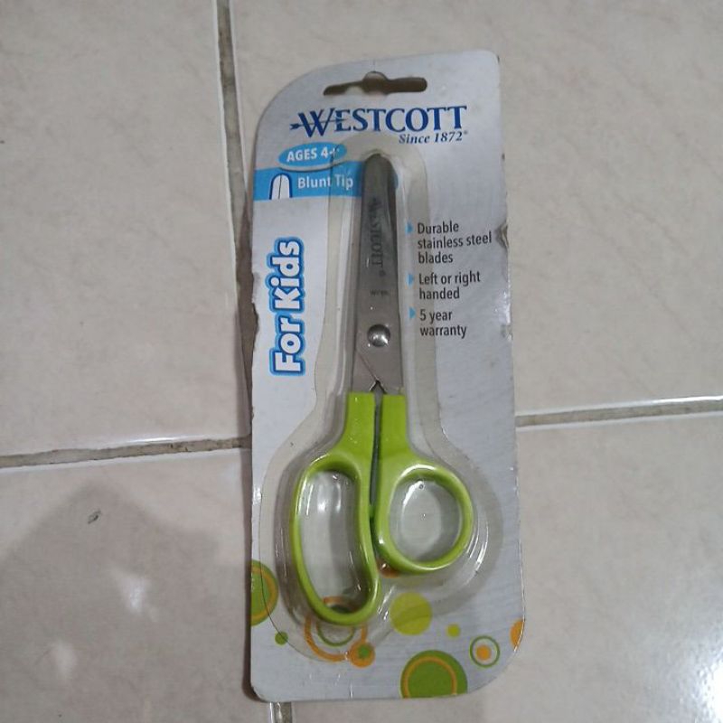 

WESTCOTT gunting kertas plastik ujung bulat khusus anak anak
