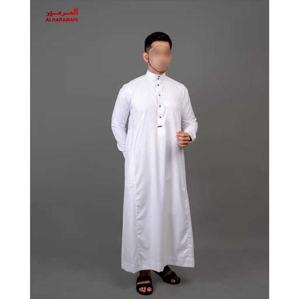 AL Haramain Jubah / Gamis Pria Remaja & Dewasa Premium Woll 07 Putih
