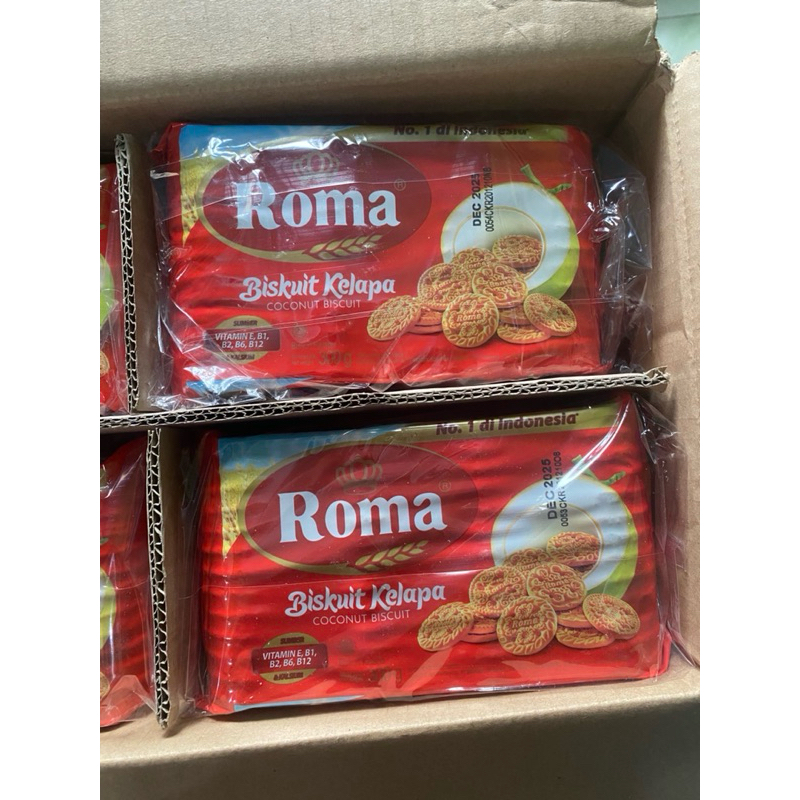 biskuit roma kelapa 1 dus 4pak isi 28pcs