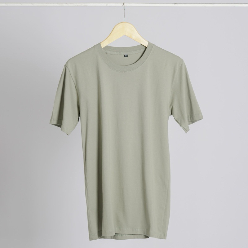 Kaos Polos Sage green cotton combed 24 S