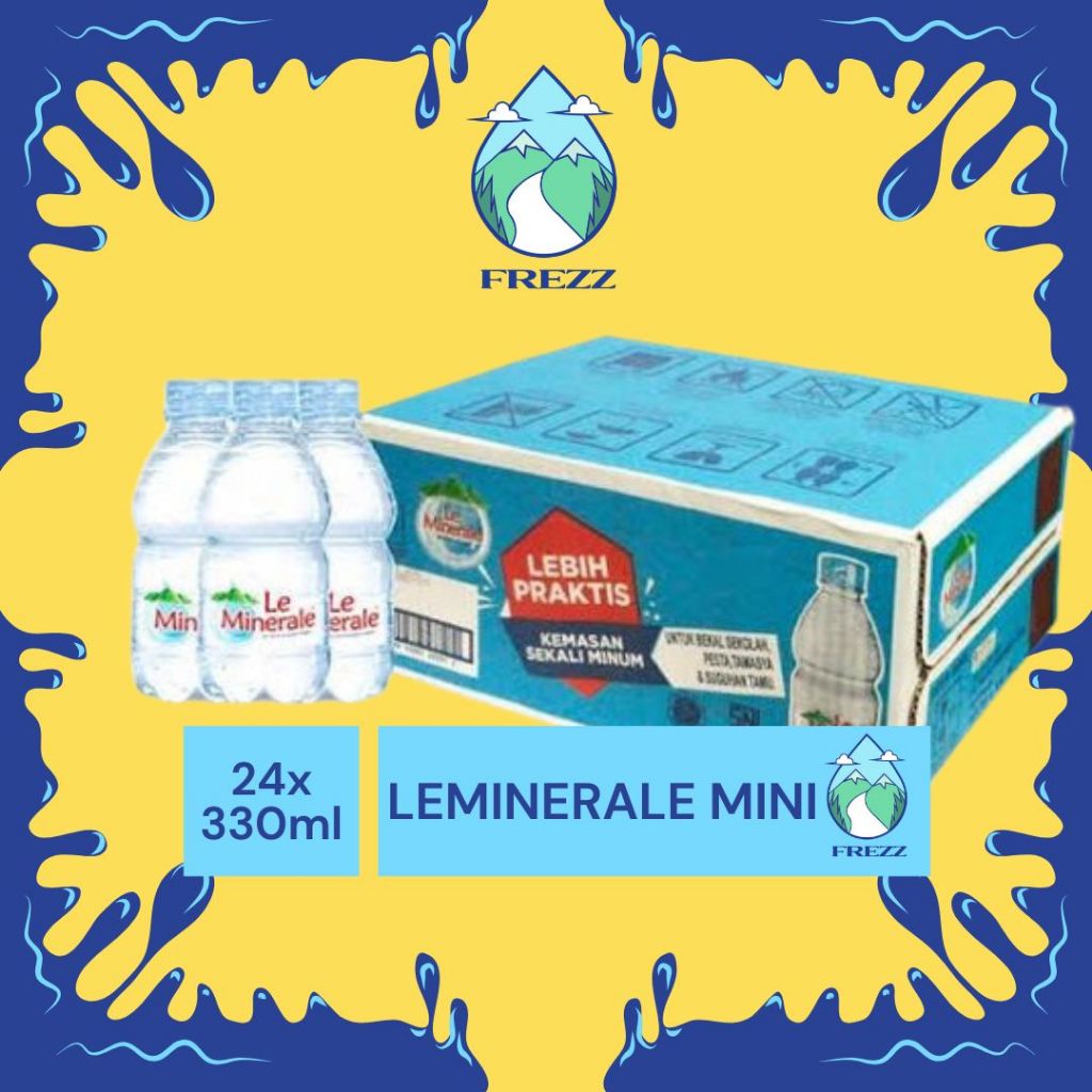 

(INSTANT) Le Minerale mini 330ml DUS Isi 24 Pcs Per Karton - READY Lemineral Air Minum Kemasan Botol Mini Baby Minuman Kardus