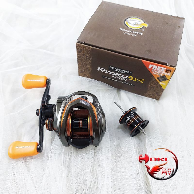Reel Seahawk Ryoku 103HSL Drag Clicker FREE SPOOL / reel bait casting seahawk
