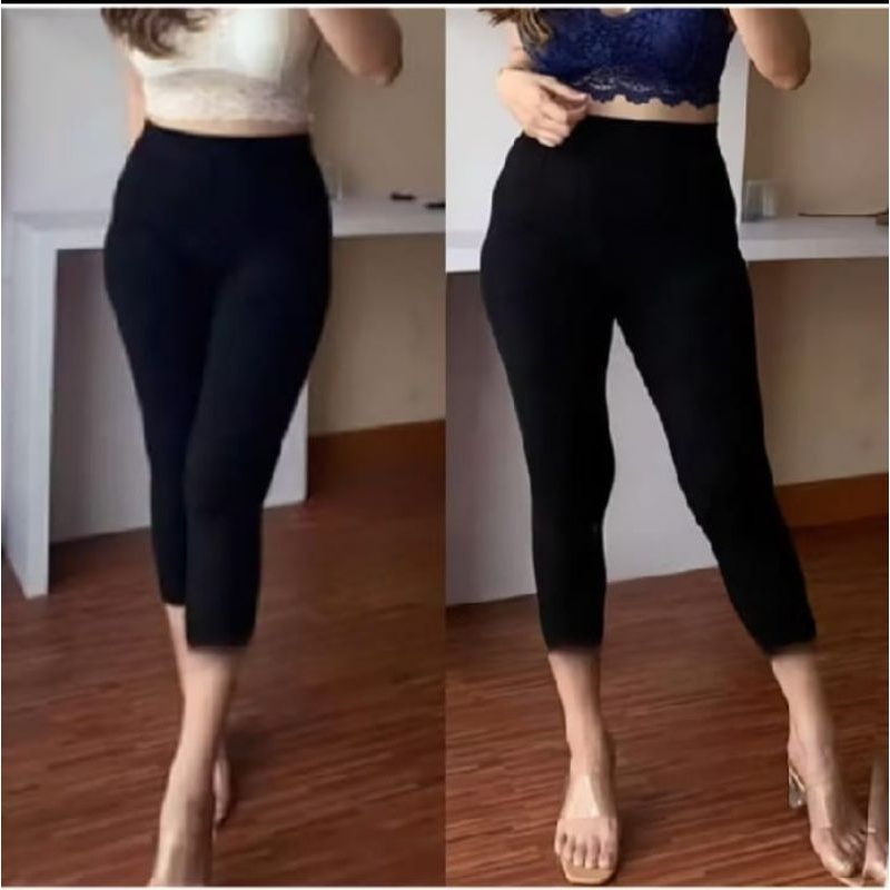 LEGGING 7/8 HW WANITA PREMIUM IMPORT_LEGGING POLOS TEBAL 7/8_