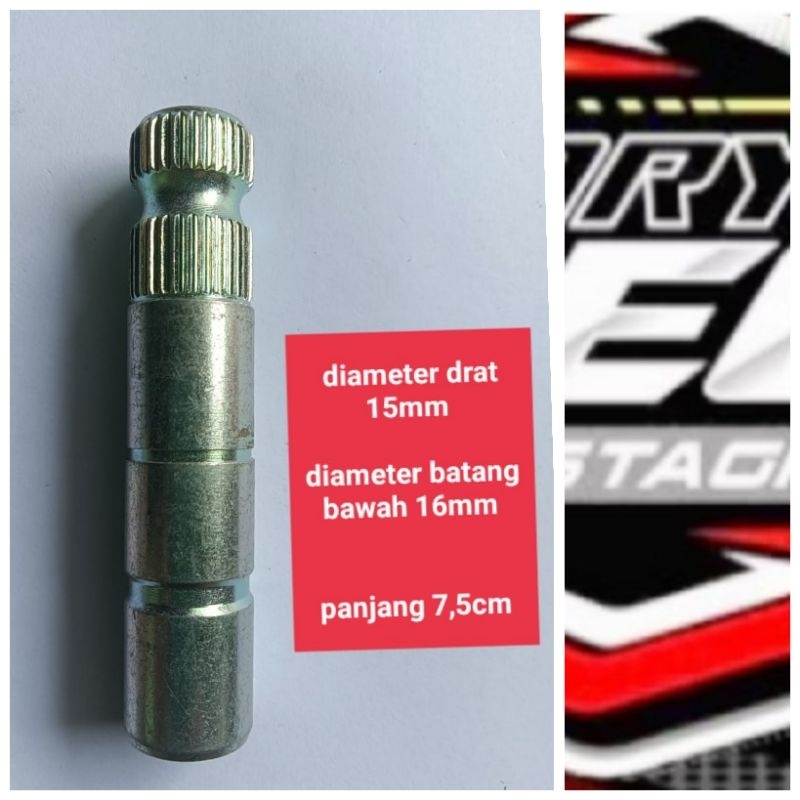 as selahan diameter drat 15 mm batang 16 mm panjang 7,5cm