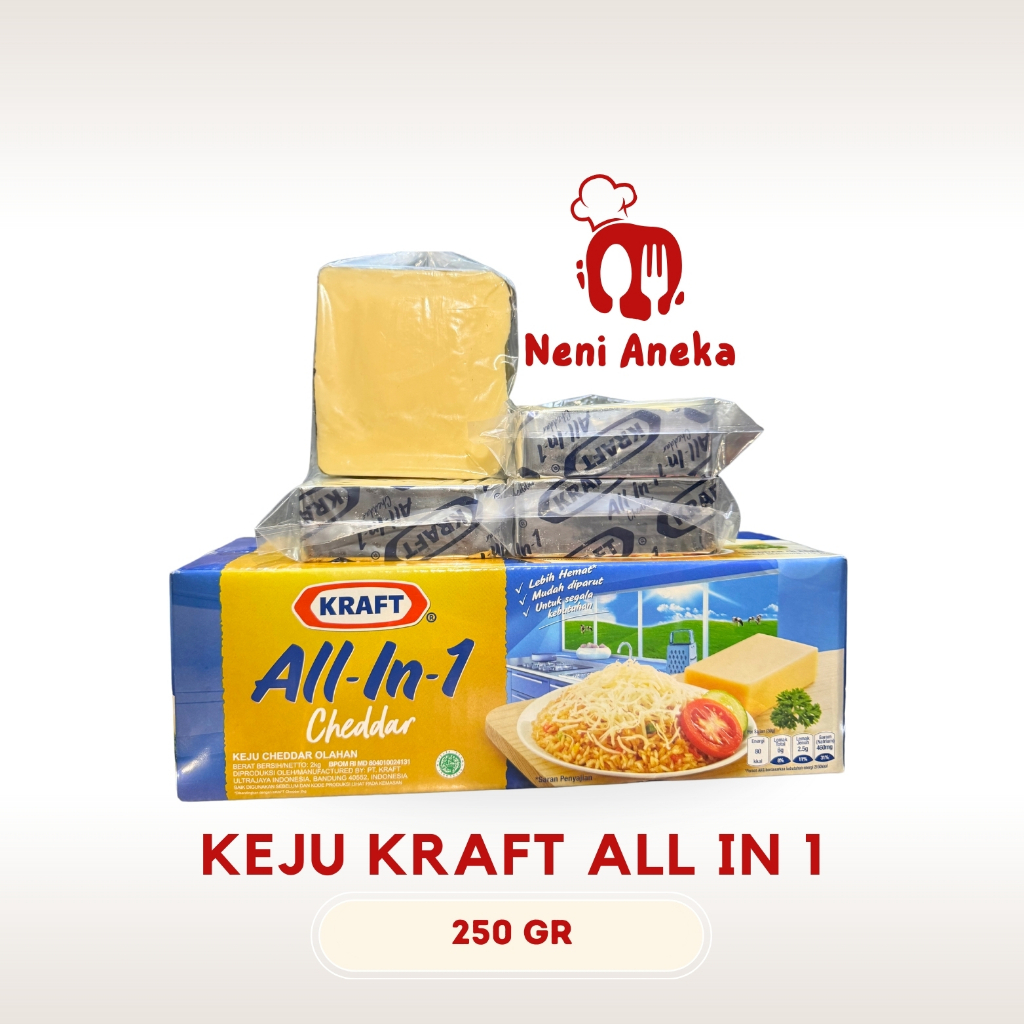 

Keju Kraft ALL IN 1 250gr / Keju Kraft Parut 250gr (Repack)