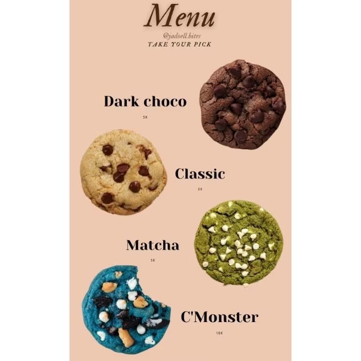 

Soft Cookies by ; Jadoell.bites - 4 Varian (Buy 4 get 1)