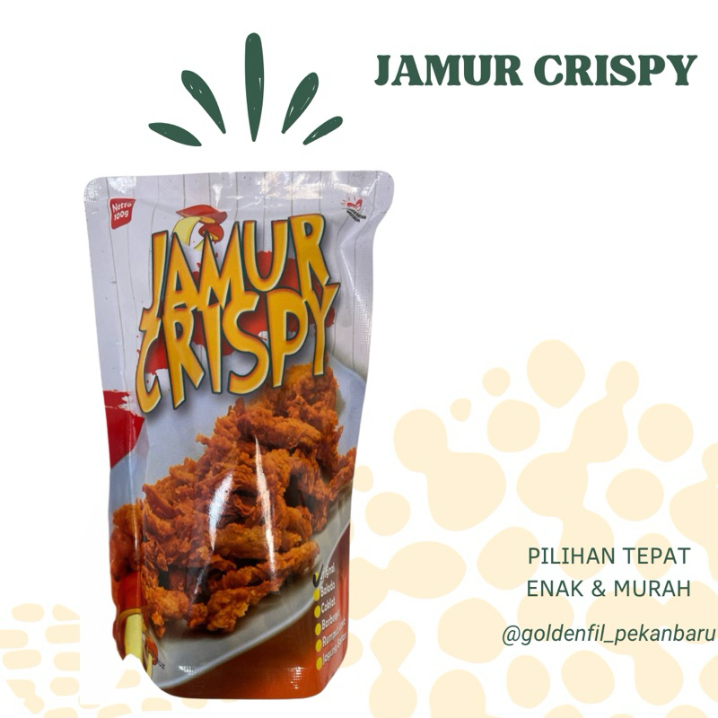 

keripik jamur crispy kemasan 100g (kemasan pouch)