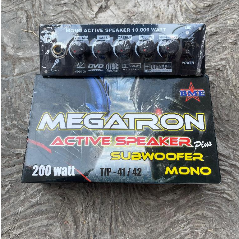 New Active Speaker Plus Subwoofer & Preamp Mic Mono Megatron By BME