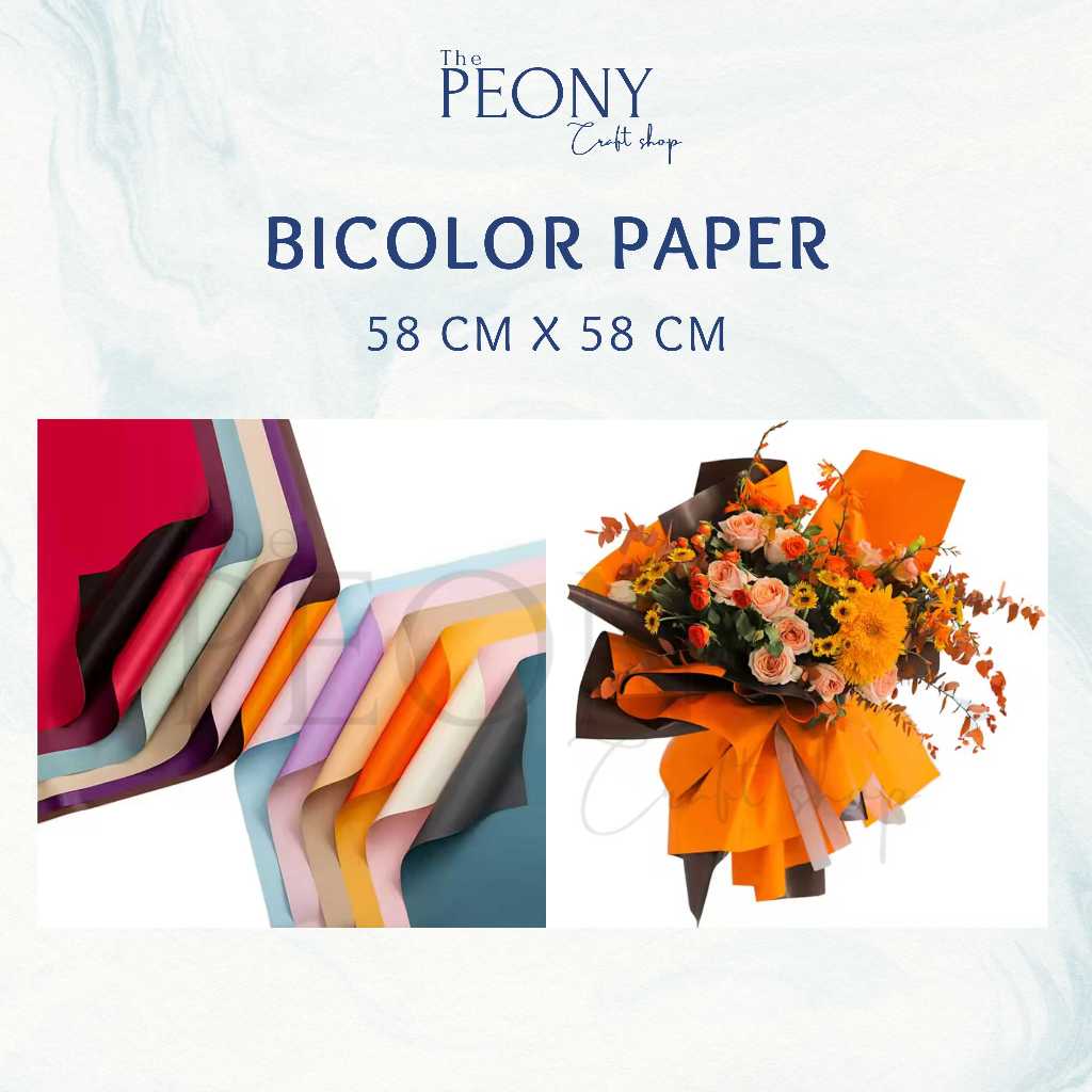 

The Peony Craft - KERTAS CELLOPHANE BICOLOR PASTEL / KERTAS BUKET WRAPPING / KERTAS BUNGA