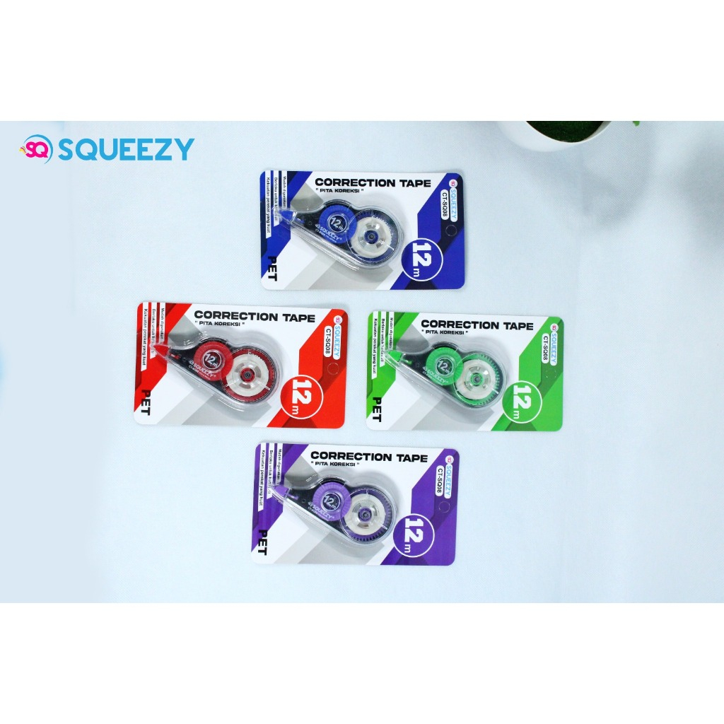 

Harga Grosir (1pcs ) Correction Tape Pita CT-SQ08 12M