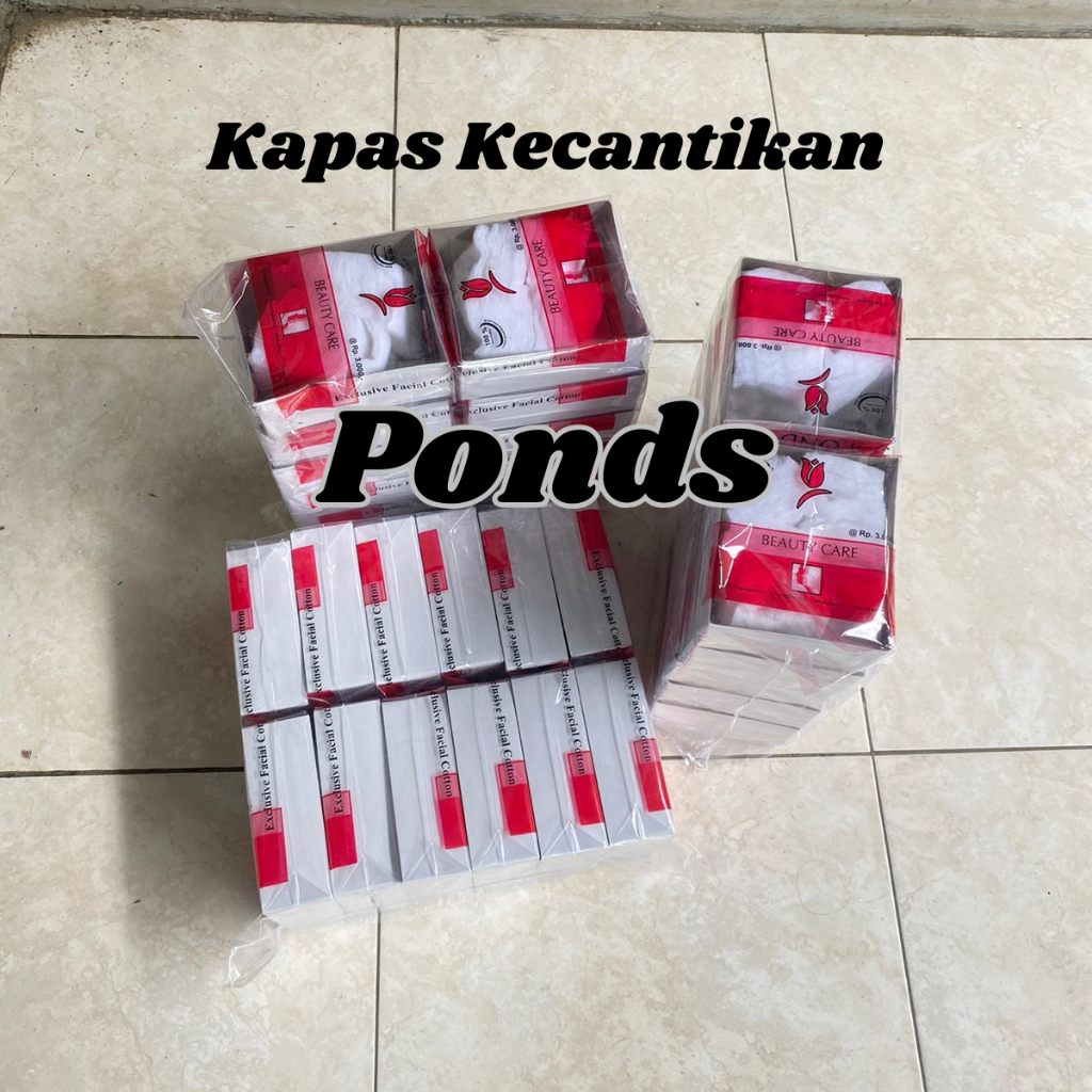 Termurah Paket 1 Lusin / 12pcs Kapas Kosmetik Ponds Beauty care make up Wajah