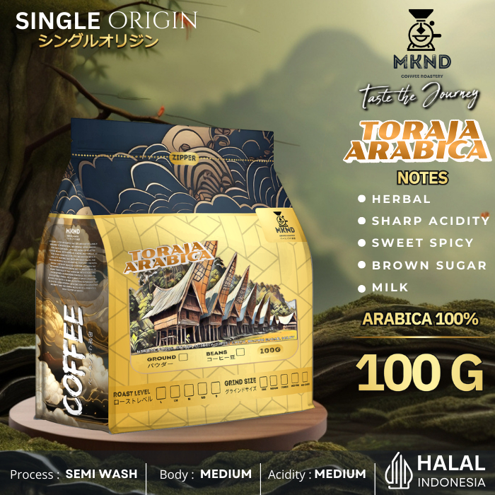 

MKND COFFEE ROASTERY - Kopi Arabika Toraja 100g Singgel Origin | Roast Beans | Medium Roast