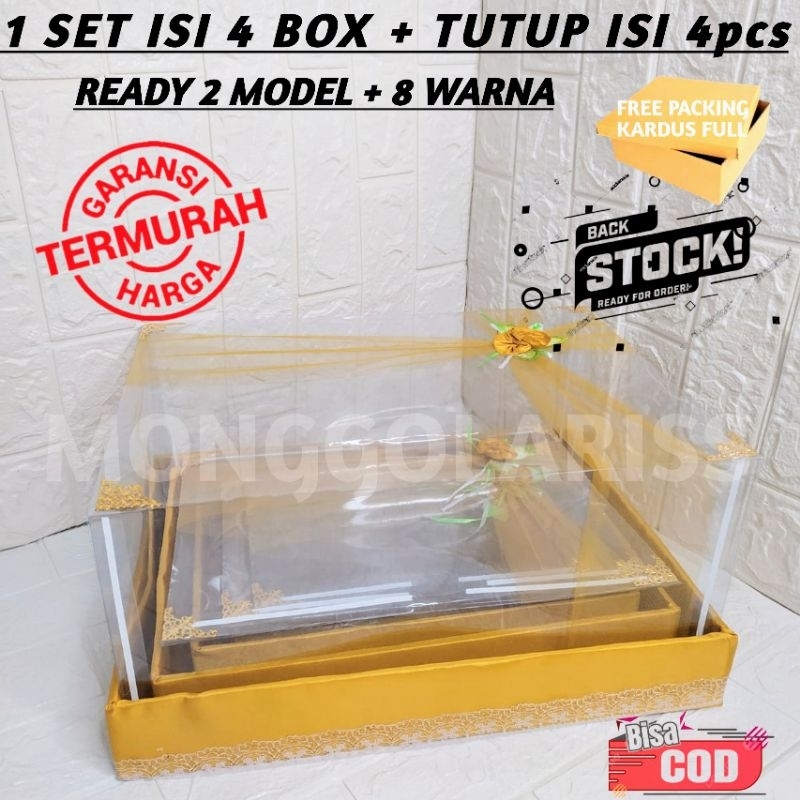 Kotak Seserahan Hantaran Nikah Jumbo 4 Box Mewah Elegan untuk Pernikahan Lamaran