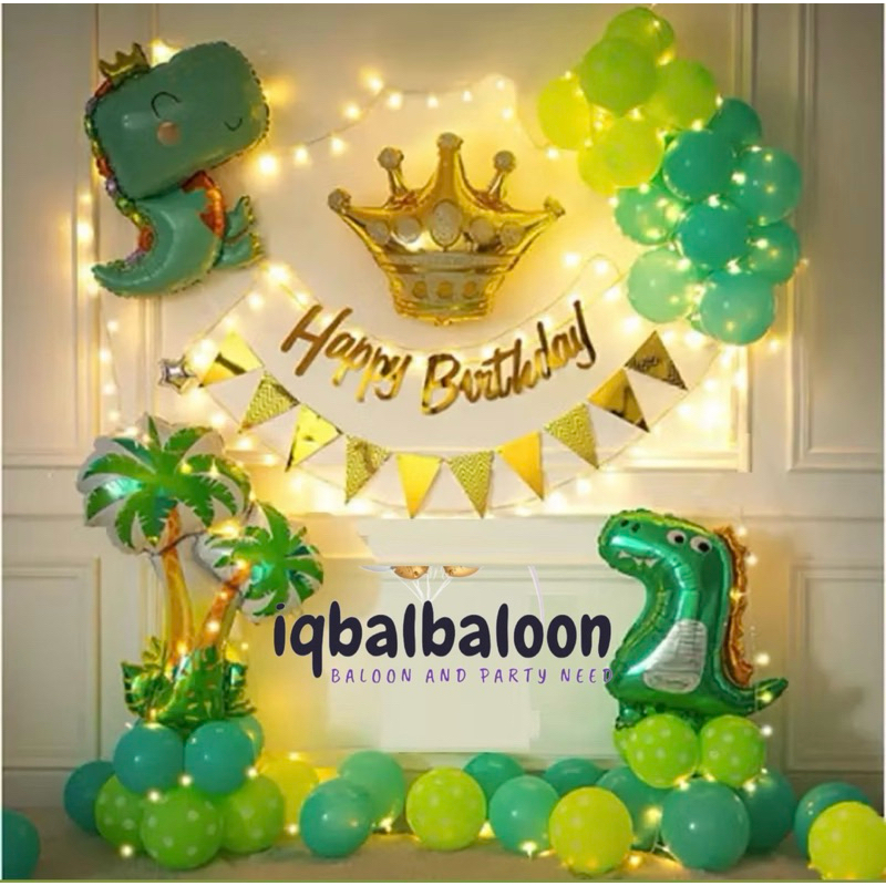 PAKET DEKORASI ULANG TAHUN ANAK TEMA DINOSAURUS