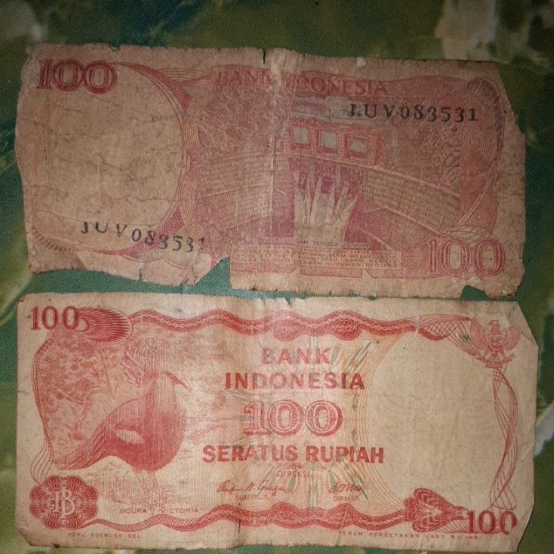 uang 100 rupiah tahub 1984