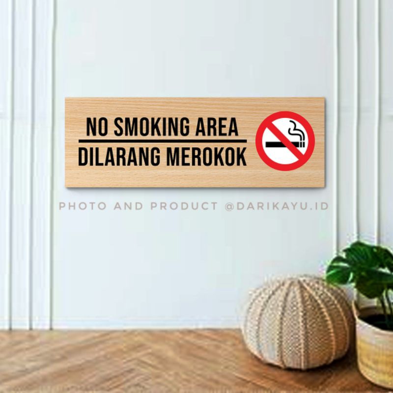 Dilarang merokok/No smoking area hiasan dinding wall decor larangan merokok