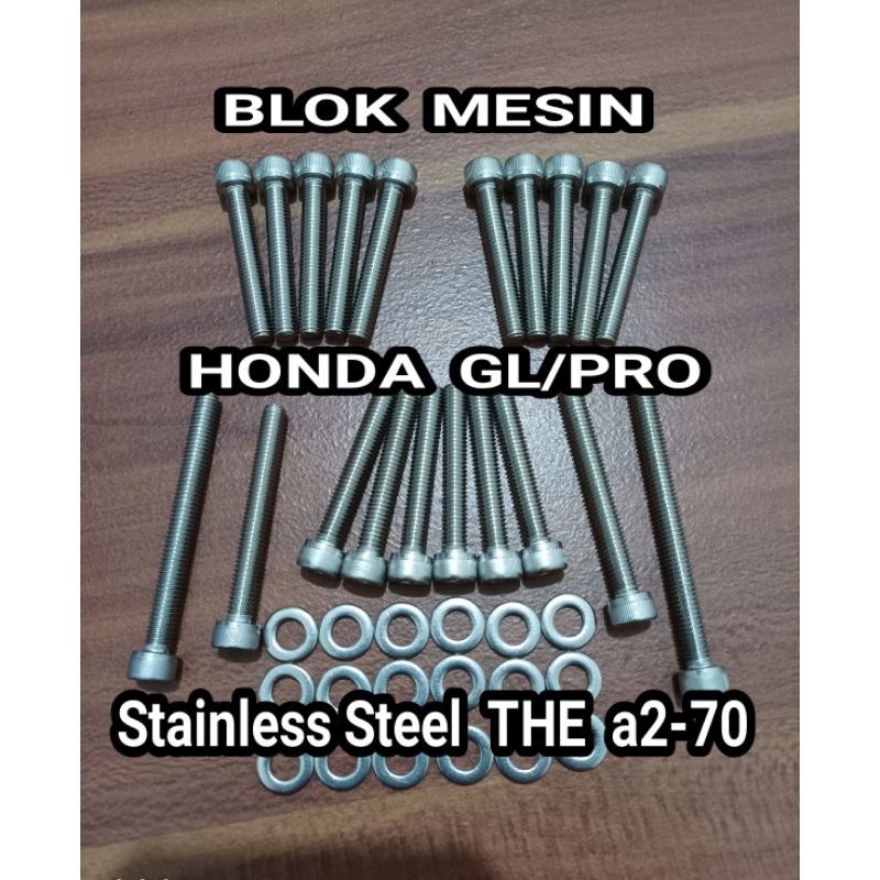 baut bak blok mesin gl pro stainless