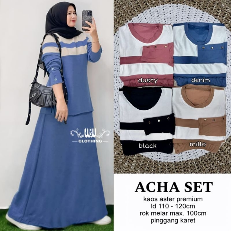 Acha Set Rok by W&W Realpict 4 Warna