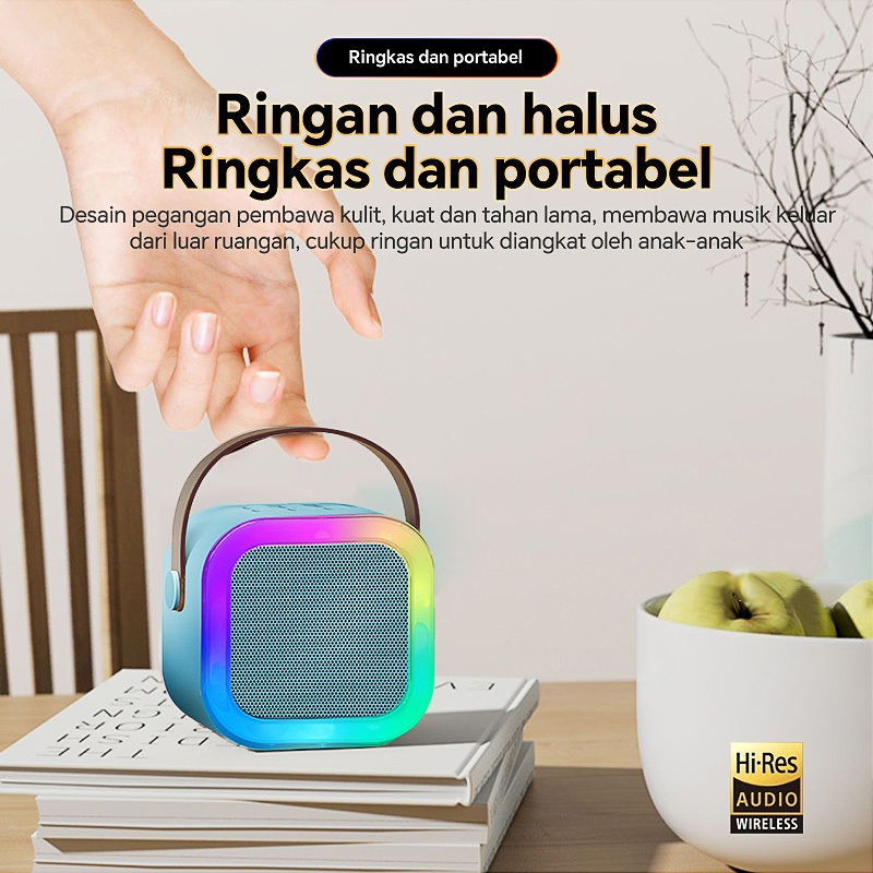 HONGYADA Karaoke Speaker Bluetooth 1 MIC 1 SET Mini Machine with 1 Wireless Microphone Bluetooth  ha
