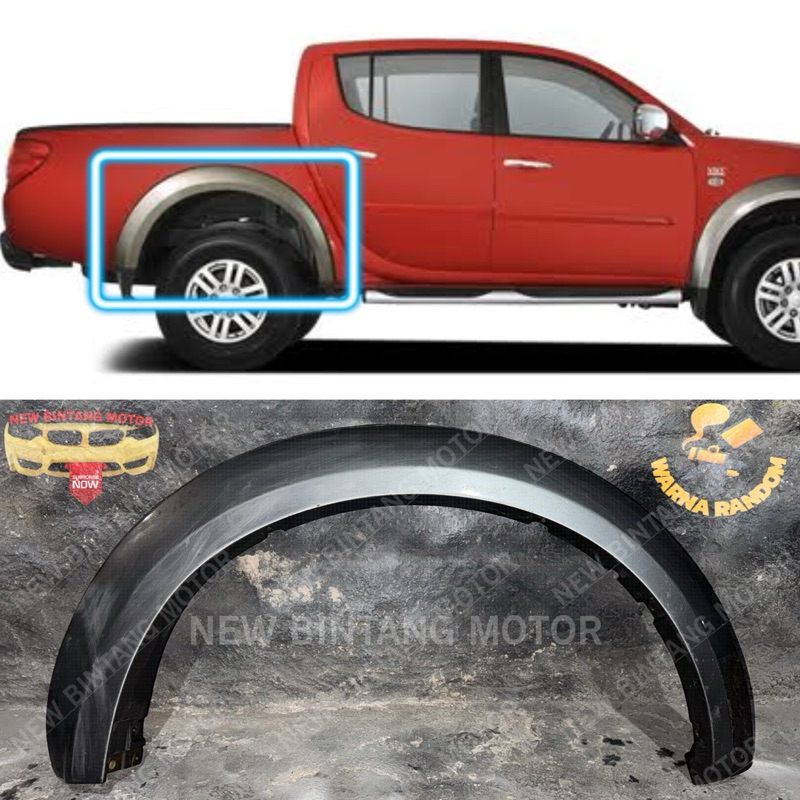 Over fender mitsubishi triton belakang kanan 2010 2014 original