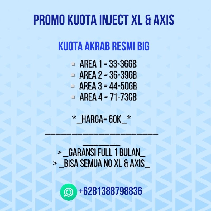 Promo kuota inject XL & AXIS