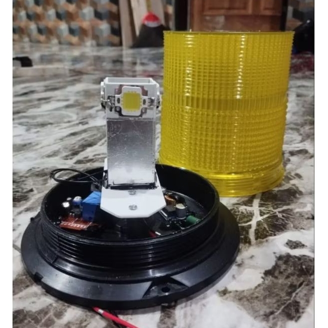 Rotary Lampu Blitz 1x Kedip Lampu Rakitan 4 Led Hpl 12/24 Volt